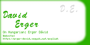 david erger business card